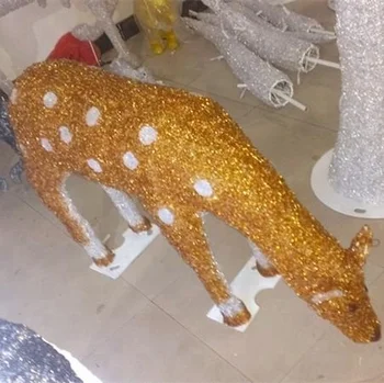 Acrylic Outdoor Christmas Decoration Handmade Crystal Led Reindeer