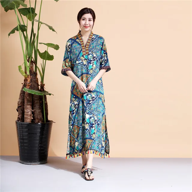 Bohemia Boho Bodycon Dresses Thailand Style The Word Collar Skirt ...