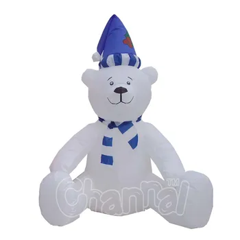 outdoor indoor hanukkah inflatable polar bear christmas decoration with blue santa hat - Polar Bear Christmas Decorations outdoor indoor hanukkah inflatable polar bear christmas decoration with blue santa hat - Polar Bear Christmas Decorations