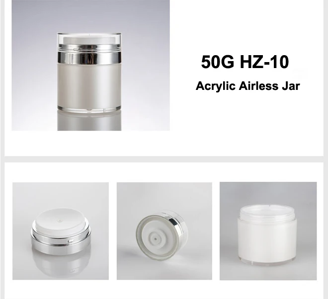 Eco friendly 30g Round plastic Acrylic Cosmetic Cream Airless Jar containers for Eye Care packaging