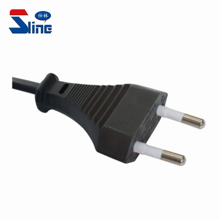 Indonesia 2 Pin Power Cord Plug With Indonesian Mains Cable Sni