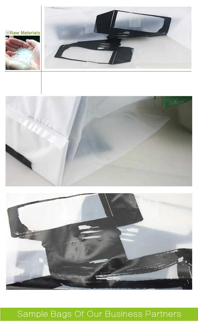 Biodegradable material custom logo printed white packing plastic bags manufacturing for clothing shopping bags