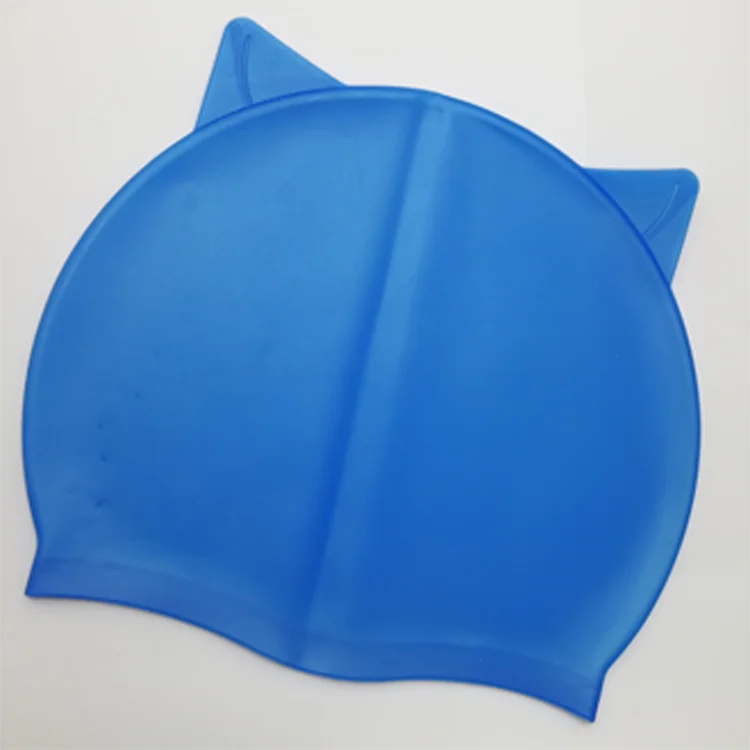 
rubber swimming cap Cat ears silicone swimming cap 