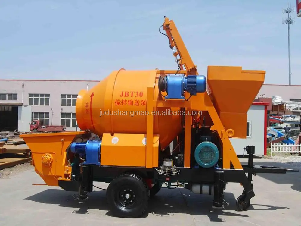 Electric Concrete Pump With Drum Mixer Portable Small Mortar Concrete