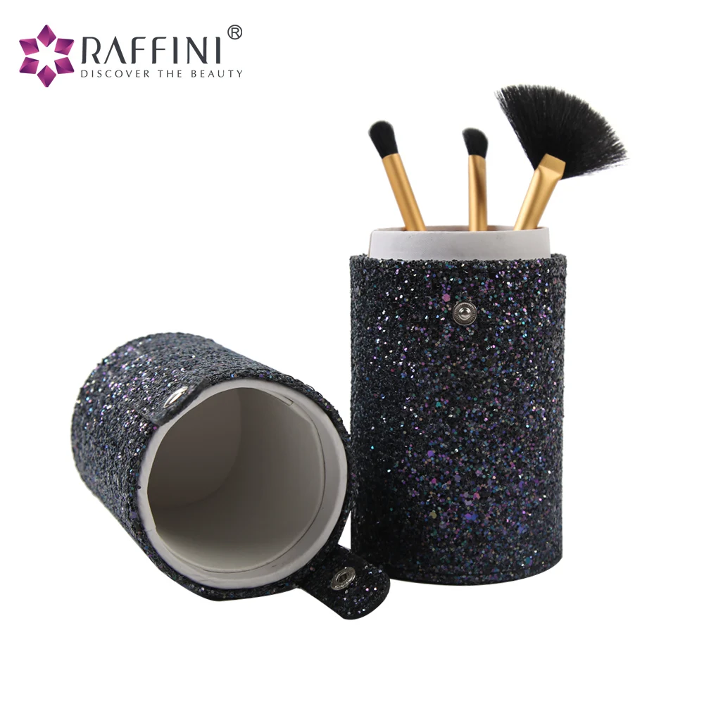 cylinder makeup brush case