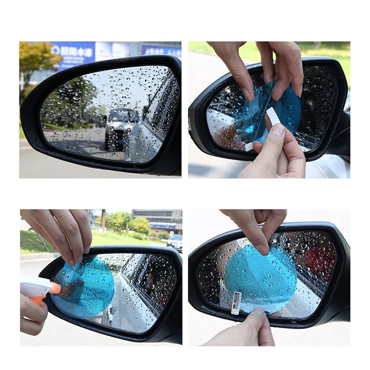 Universal Car Screen Protector Car Rearview Anti-fog Rainproof Mirror ...