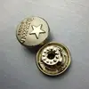 garment accessories silver logo press metal custom snap buttons for handbag