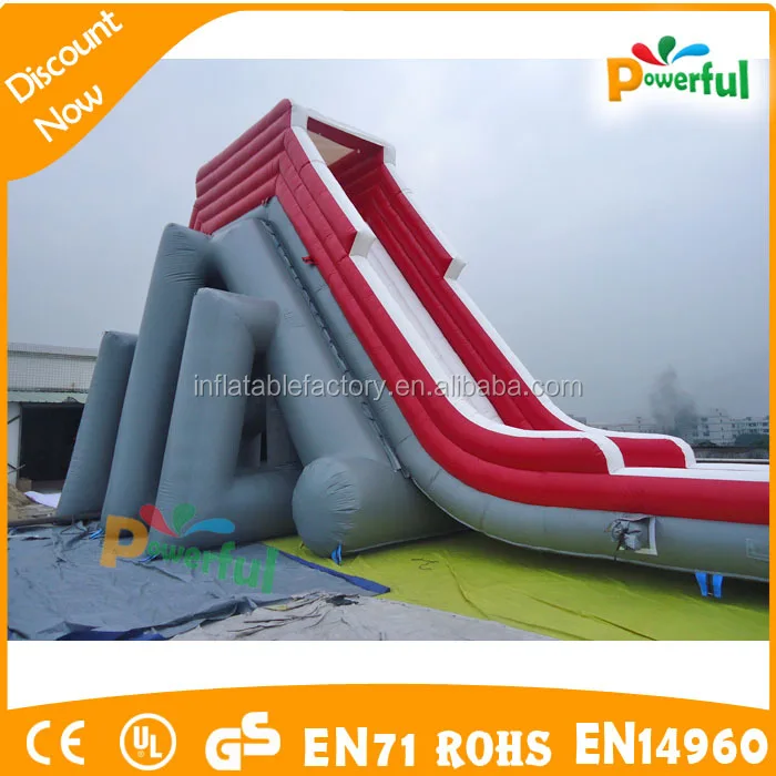 giant plato pvc inflatable water slide/hippo water slide