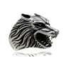Wholesale Latest Design Men Jewelry Vintage Antique Silver Plated Wolf Head Ring