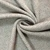 100% polyester knit 2*2 rib grey melange fabric