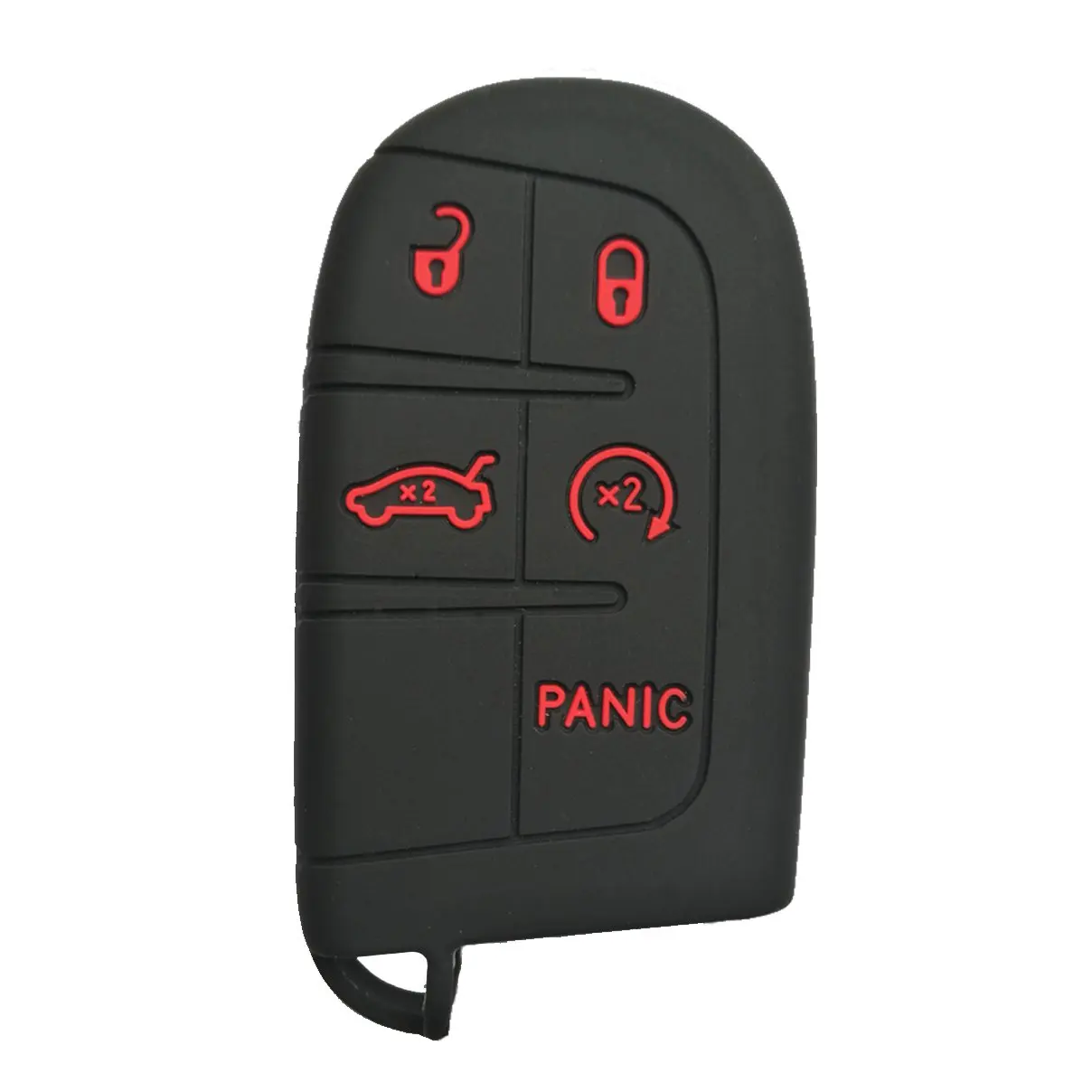 No Electronics CASE//SHELL ONLY 2 New Red 5 Buttons Keyless Entry Remote Start Car Key Fob M3N5WY783X IYZ-C01C For Challenger Charger Durango Chrysler 300 and Jeep Grand Cherokee