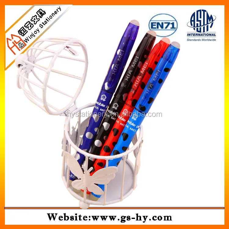 Plastic Colored Promotional Erasable Ball Pen /eraser Pen/roller Eraser