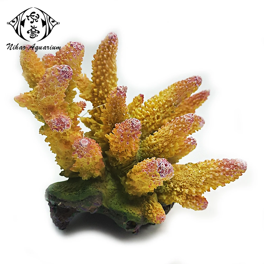 Fish Tank Fake Resin Coral Ornament Decoration Aquarium Tank Artificial ...