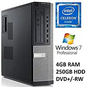 Dell Optiplex 7010 SDT Business Desktop PC, Intel Celeron Dual Core Processor, 4GB DDR3 RAM, 250GB HDD, DVD+/-RW, Windows 7 Professional (Certified Refurbished)