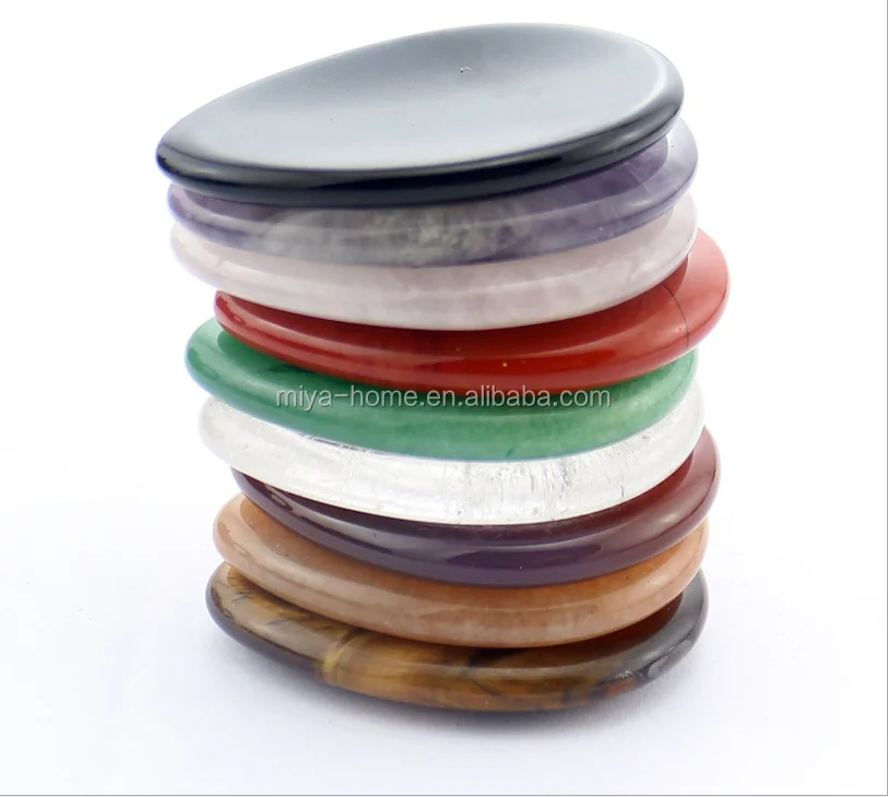 Jade Hot Stone Massagers / Natural Crystal Finger Massage Stone Body