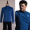 Star Trek Beyond Bones Cosplay Costume Science Officer Uniform Blue Shirt Outfit For Adult Men Halloween