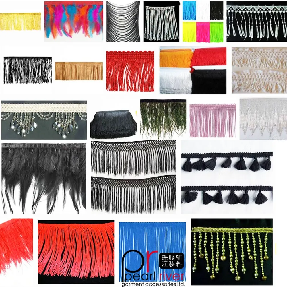 Wholesale Leather Fringe Trim,Tassel Fringe For Dresses,Fashion Black