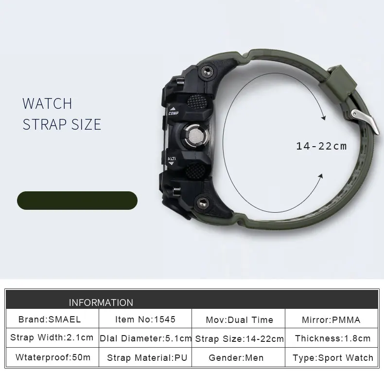 smael watch army green