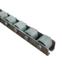 W-3825PU wide type PU coated roller track wheel, skate wheel conveyor