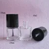 Hot sell 10ml empty glass nail polish bottles with round black cap