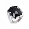 Wholesale Fashion Silver Stainless Steel Jewelry Colourful Crystals Womens Teddy Bear Setting Ring