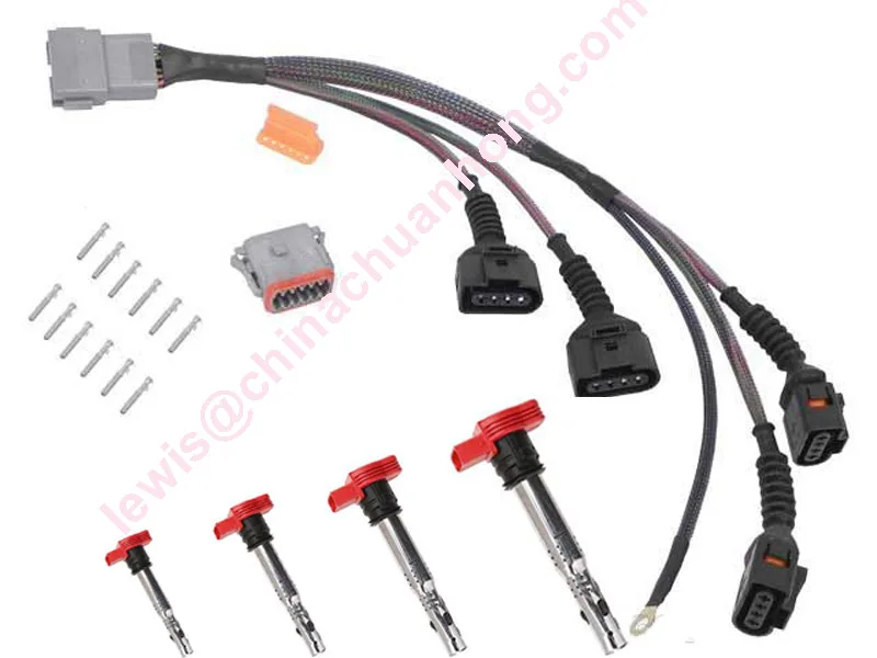 4 Pin Coil Connector With 200mm 18 Awg Wires For Audi Vw Skoda Ignition