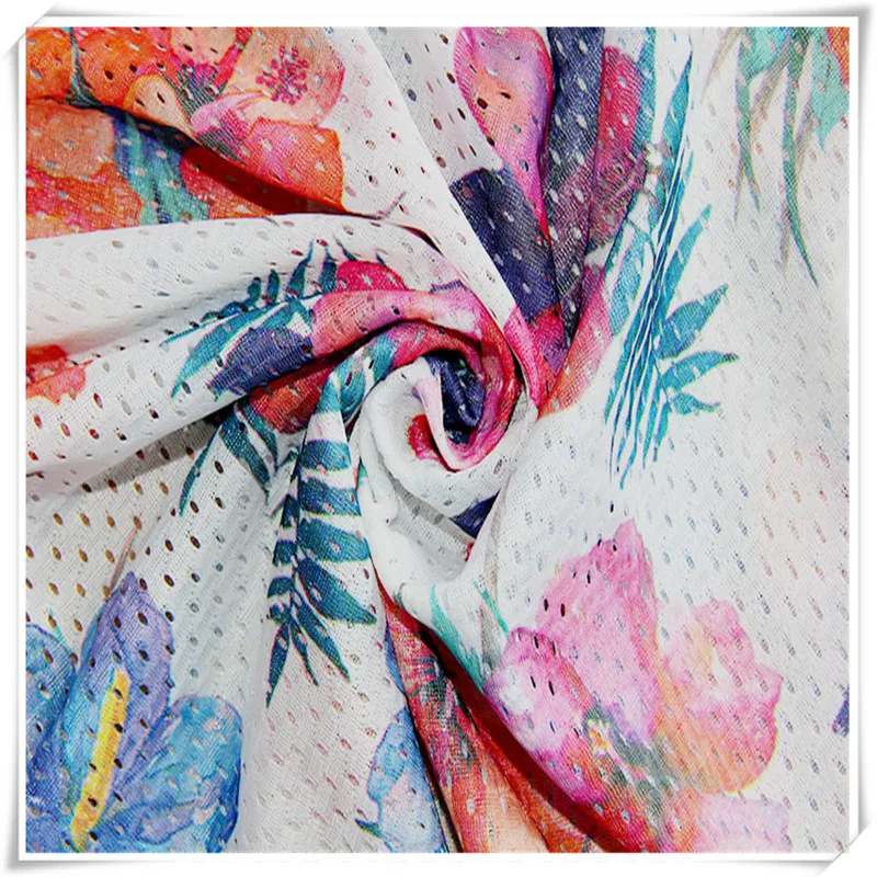Floral Printed Breathable Mesh Fabric For Clothing Buy Mesh Fabric