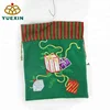 Cheap 30% Plastic Christmas Drawstring Candy Bag with Present Patterns