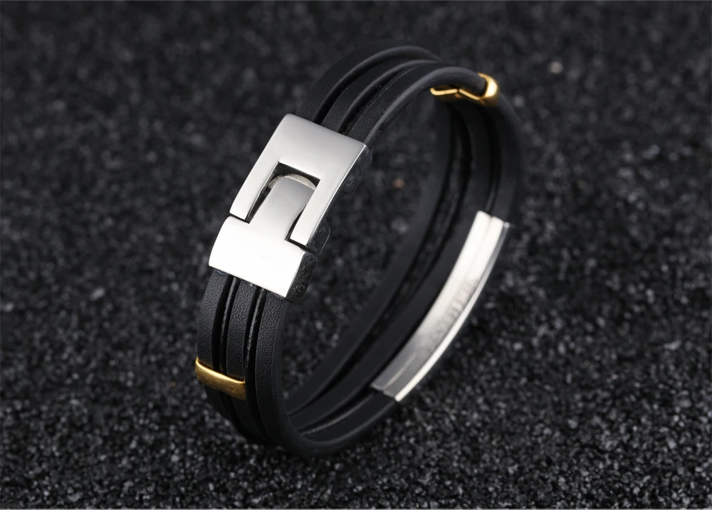 Customized Your Own Design Expensive Branded Cool Mens Leather Strap Customized Your Own Design Expensive Branded Cool Mens Leather Strap Bracelet