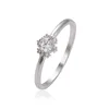 14698 Xuping simple design fine girls jewelry gemstone prong set finger ring for wedding