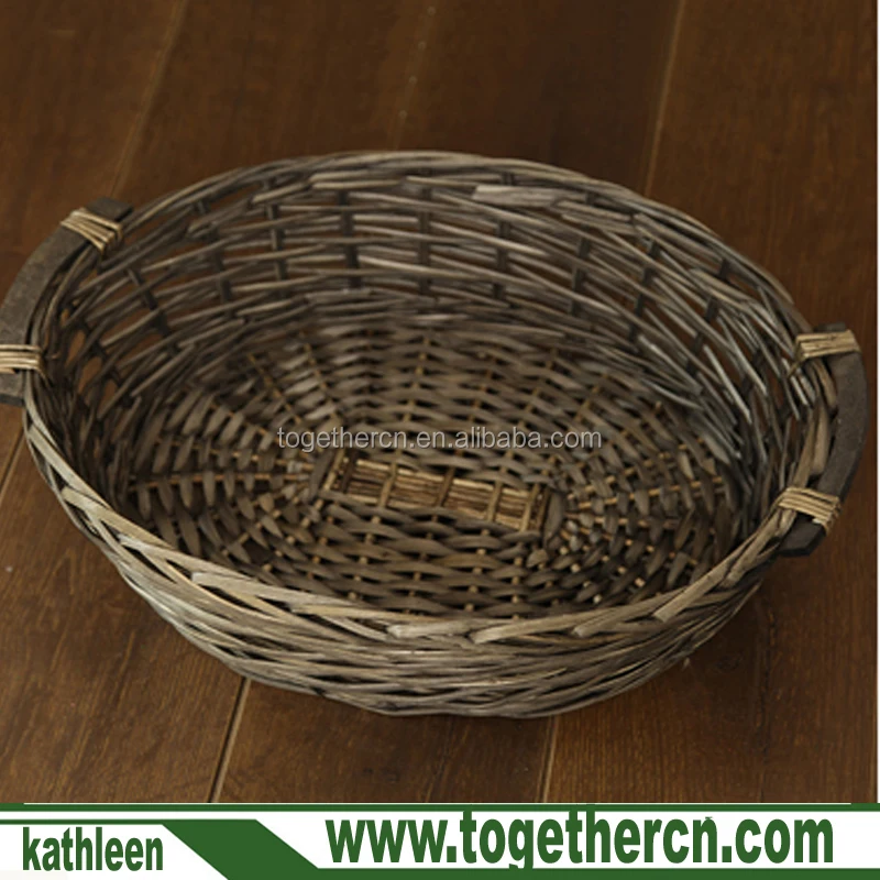 Large Wicker Woven Willow Basket Cart Store Handle Log Toy Laundry Hamper Value