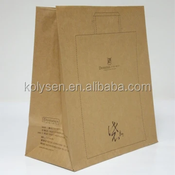wholesale custom Printed brown kraft paper bag for food