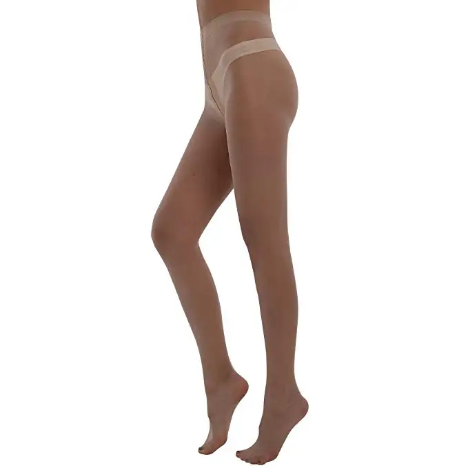 Women's Plus Size Tights 20 Denier Sheer To Waist T Crotch Run Nylons Pantyhose - Buy Ultra 