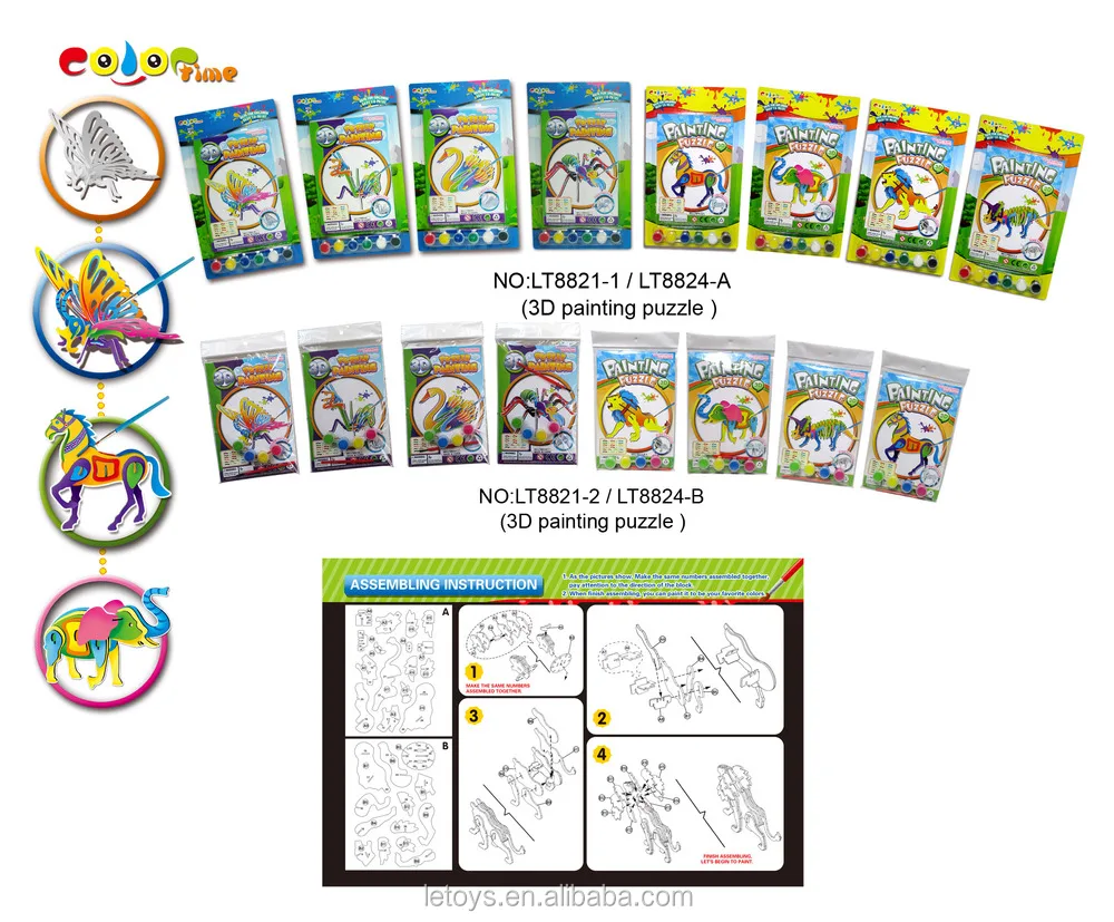Super Popular 3d Jigsaw Puzzle / Diy Puzzle By Numbers / Free Painting