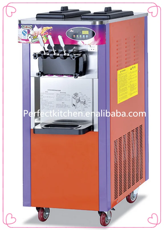 Stainless Steel Industrial Ice Cream Machine With 3 Flavor Buy Commercial Ice Cream Machine