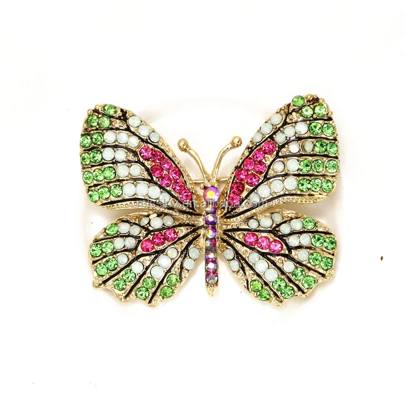 Animal Butterfly Brooches Wedding Crystal Full Rhinestone Butterfly