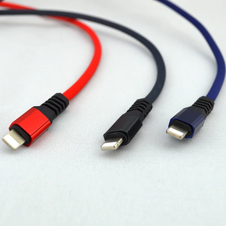 Top quality durable thick cloth braided usb data sync charging cable for iphone with custom logo - ANKUX.COM