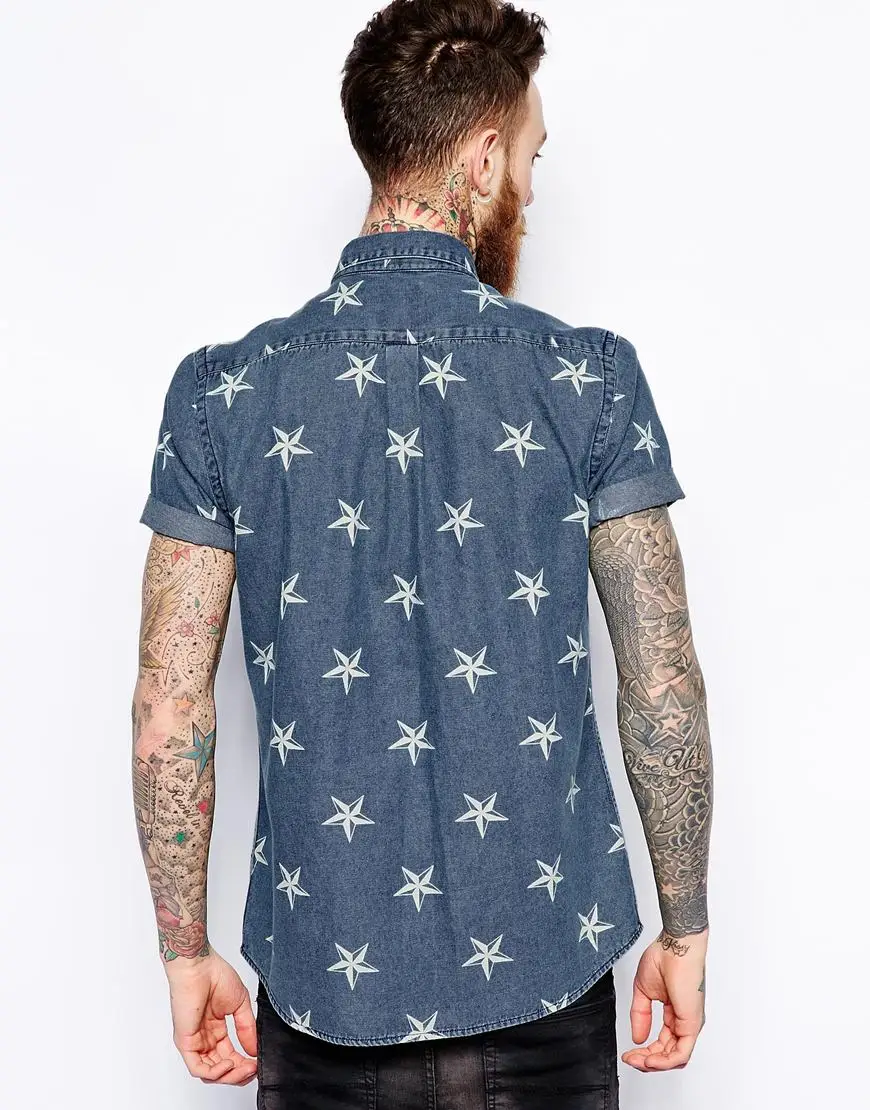 mens dress shirt with stars