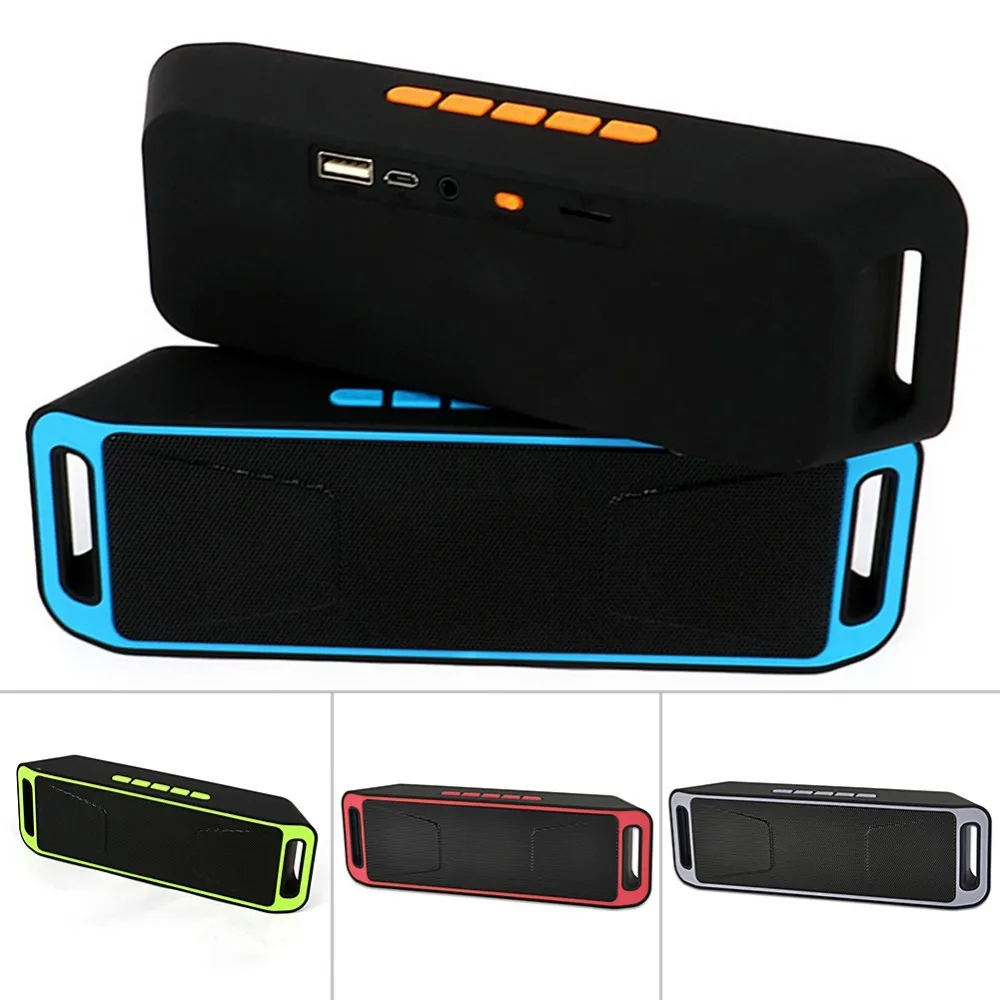 2017 new arrival Stereo Deed Bass Speaker Wireless Portable Bluetooth Speaker With TF Card and FM Radio Factory supply