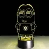 Creative Minions 3D Night Light Projector Lampara 7 Color Changing Acrylic USB LED Table Lamp as Kids Beside Bedroom Gift
