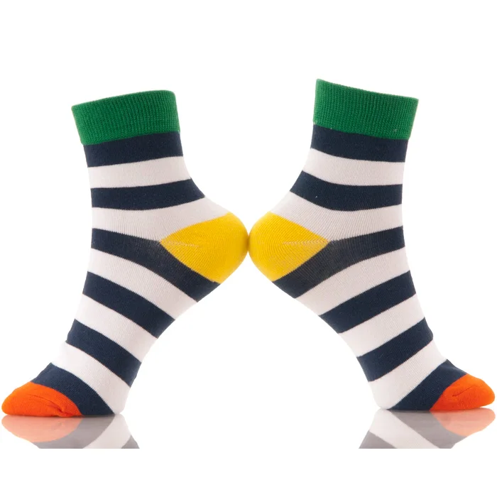 Wholesale Anti Slip Indoor Colorful Crew Striped Socks