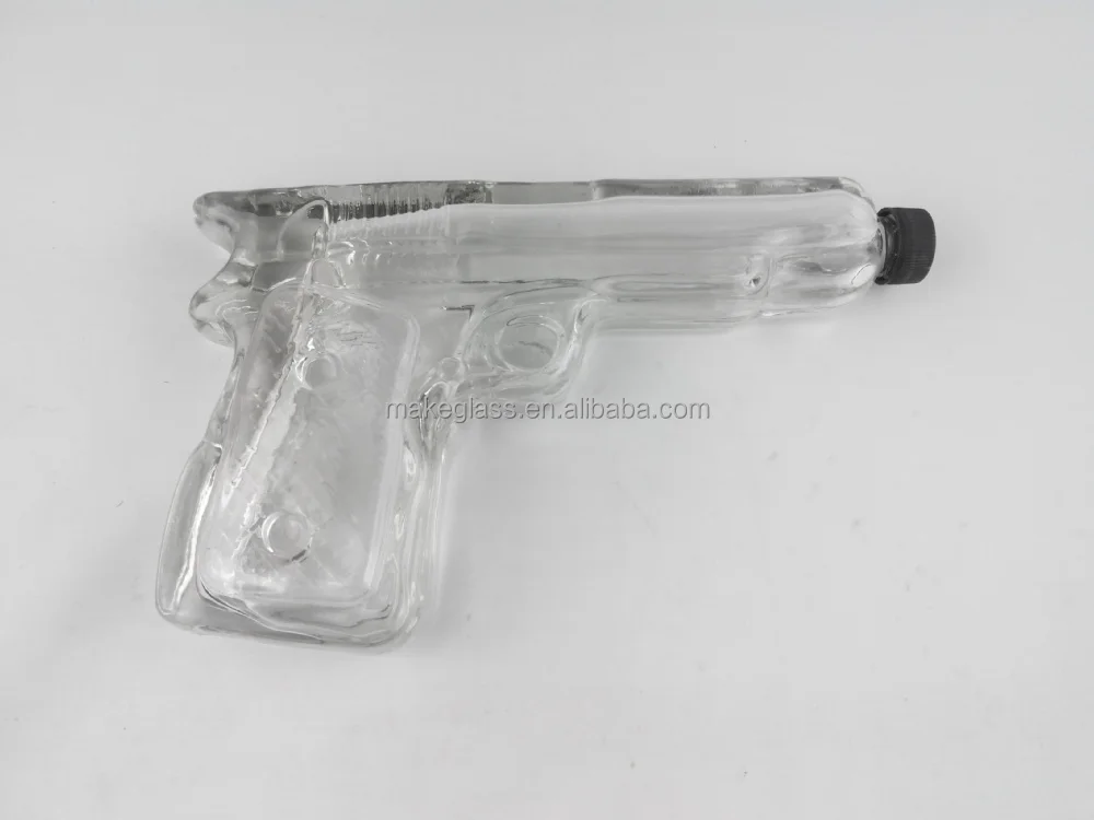 Gun Shaped Glass Wine Bottle,Glass Material And Storage Bottles & Jars