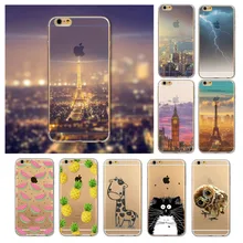 Merry Christmas! For iPhone 6 4.7Inch UltraThin 0.5mm Soft TPU Animal Clear Painted Mobile Phone Accessories Back Skin Case