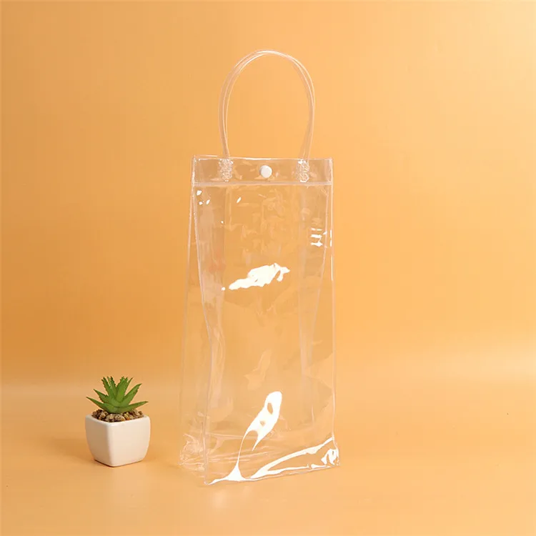 Custom Handbag Clear Pvc Plastic Bag With Snap Button Transparent Pvc ...