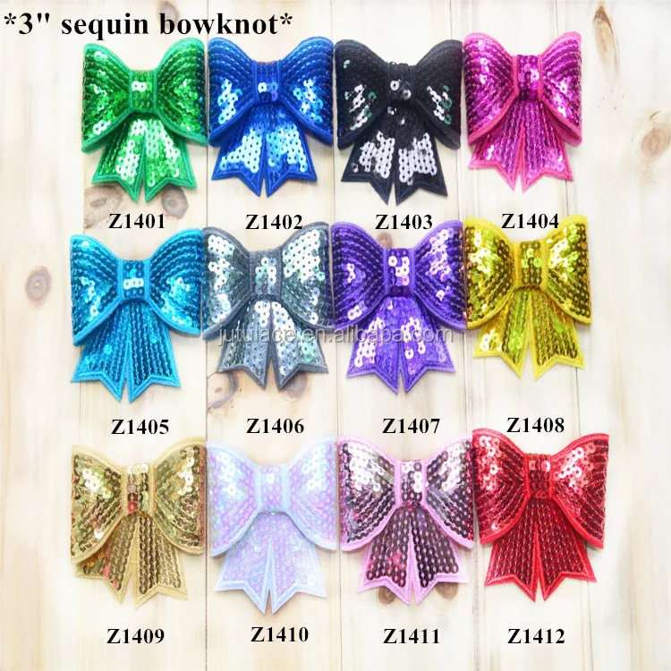 3inch sequin bowknot