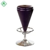 Wholesale modern design simple cone shape leather high bar stool China Bar stool supplier PU leather stool chair