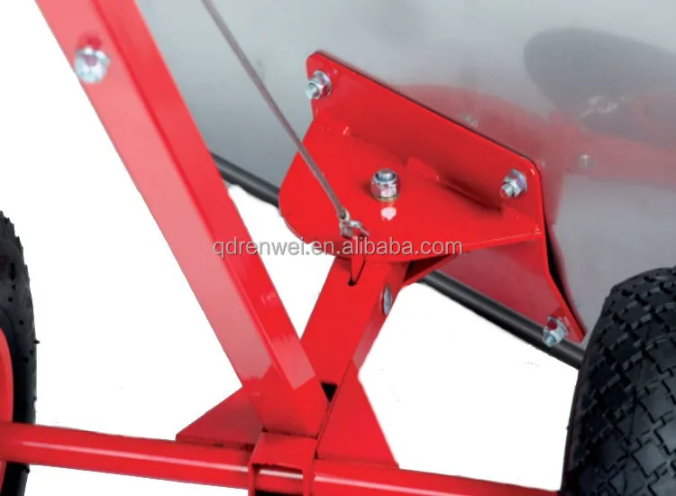 Two Wheel Snow Shovel With Adjustable Handle Durable Wheel Snow Pusher