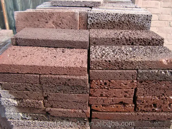 GCRB011 Hot Natural Landscaping Cladding Red Lava Bricks