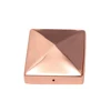 Copper Square with Pyramid Decorative Pipe Fence Post Cap