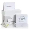 Custom pattern printing white paper thank you tag card